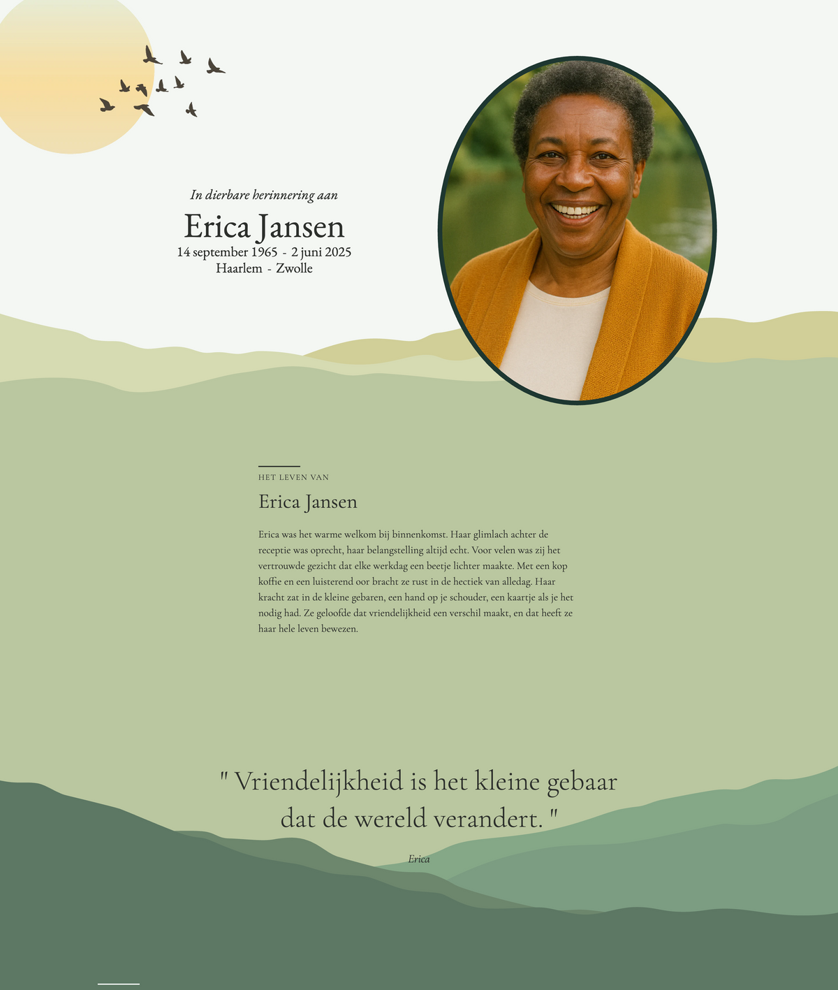 Abstract landschap thema